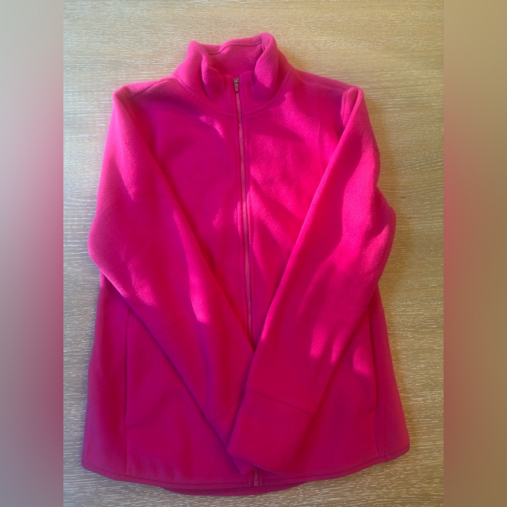 Old navy Vibrant Pink Zip-Up Fleece Jacket Women’s Medium